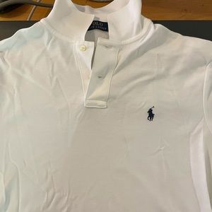 Men’s White Polo shirt. Never worn.  Men’s SM/P